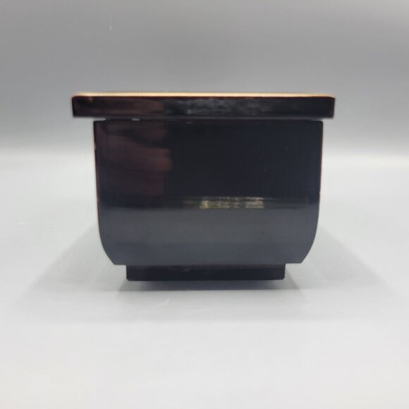 Vtg Lacquered Westland Music Jewelry Box Swan Floral Red Velvet Chopin Nocturne - Picture 12 of 16